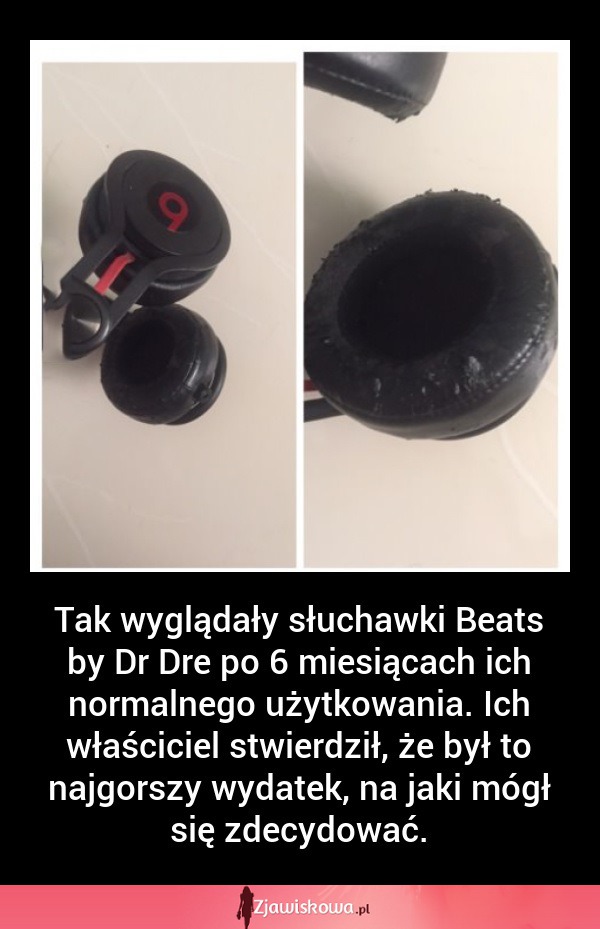 Tak wyglądają słuchawki Beats by Dr Dre po 6 miesiącach używania... JAKA PORAŻKA!