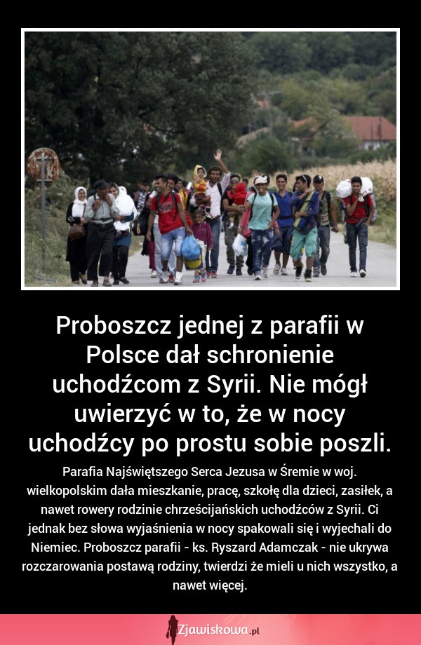 Proboszcz w Polsce dał schronienie uchodźcom  - to co oni zrobili później! SZOK!