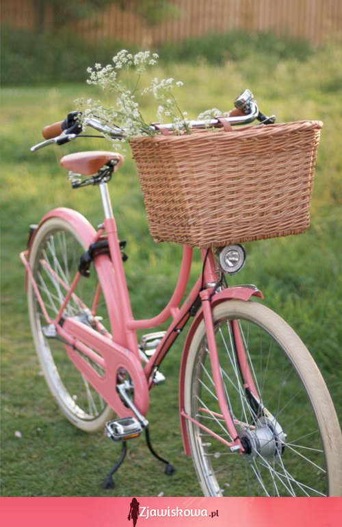 Różowy, kobiecy rower
