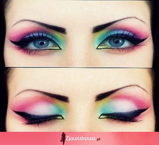 Kolorowy makeup, piękny