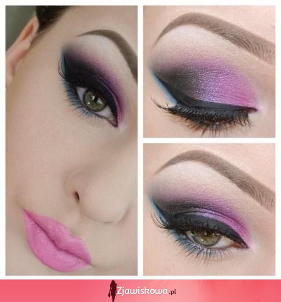 Fioletowy make up