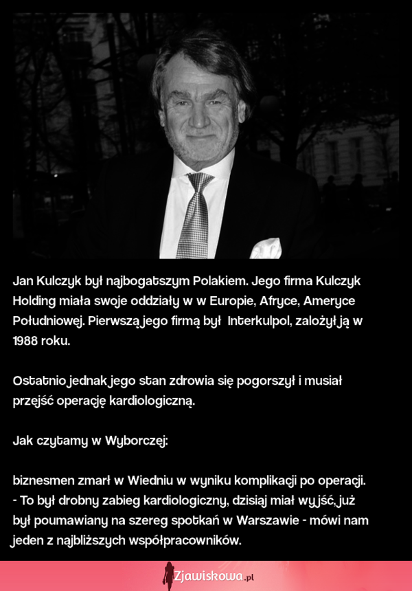 Jan Kulczyk nie żyje! ZNAMY PRZYCZYNĘ! Kto by pomyślał, że...