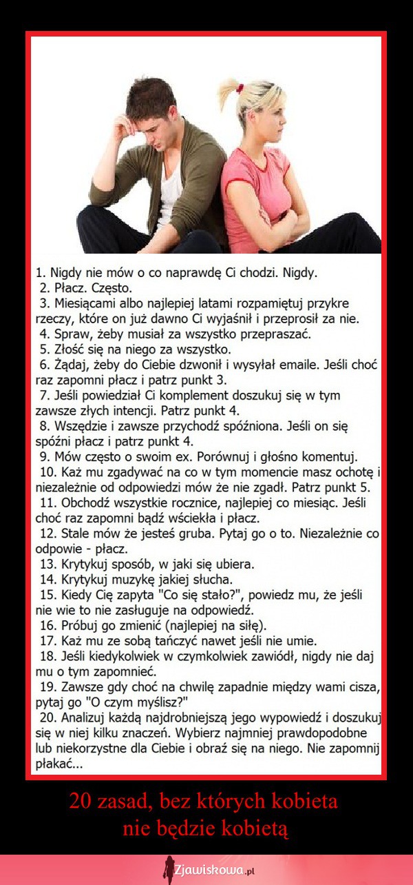 20 zasad, bez których kobietą nie będziesz...