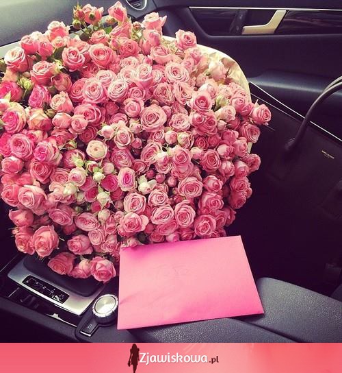 Przepiękny bukiet różowych róż!