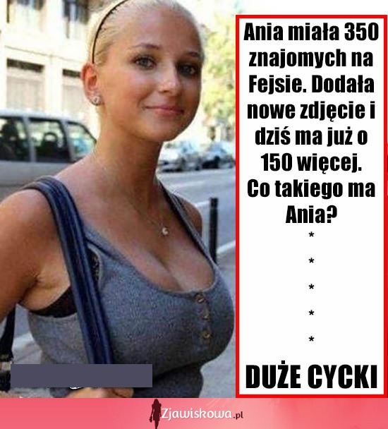 Ania jest popularna! Wiesz dlaczego. ;)