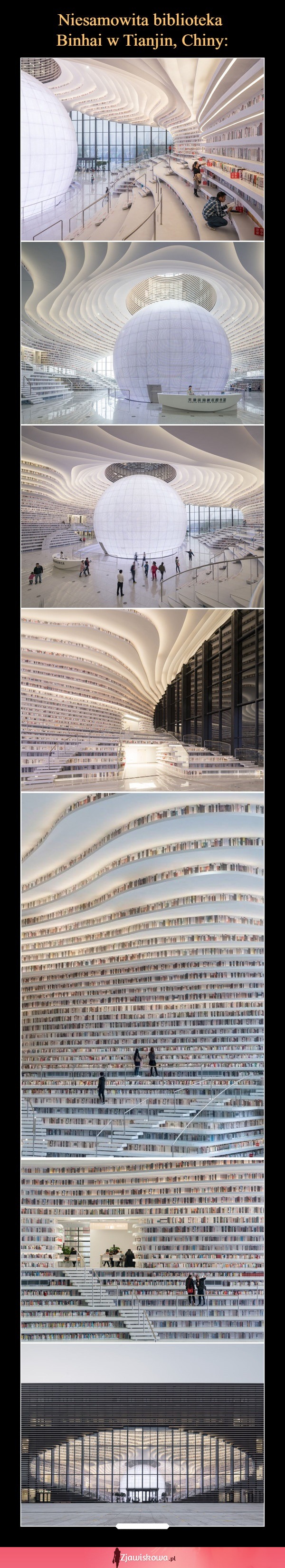 Niesamowita biblioteka Binhai w Tianjin - Chiny!