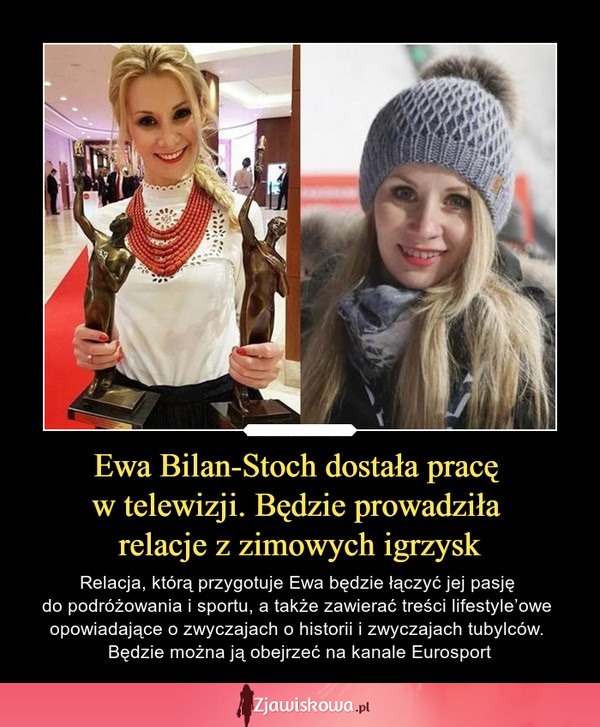 Ewa Bilan-Stoch dostała pracę w telewizji. Będzie prowadziła relacje z zimowych igrzysk!