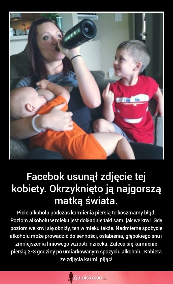 Facebook usunął zdjęcie tej kobiety, okrzyknięto ją najgorszą matką świata...