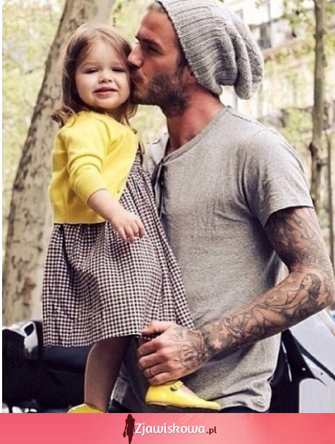 Beckham z córeczką- słodko