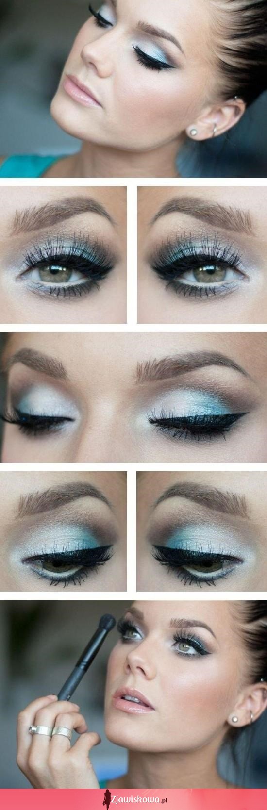 Błękitny makeup