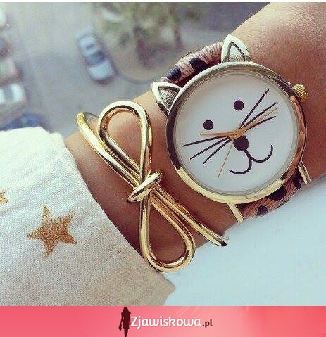 Słodki zegarek z kotkiem