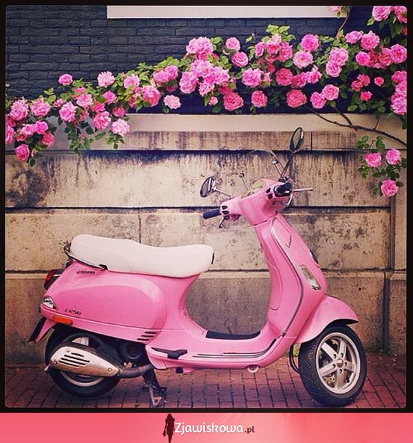 Świetny różowy skuter dla pań ;)
