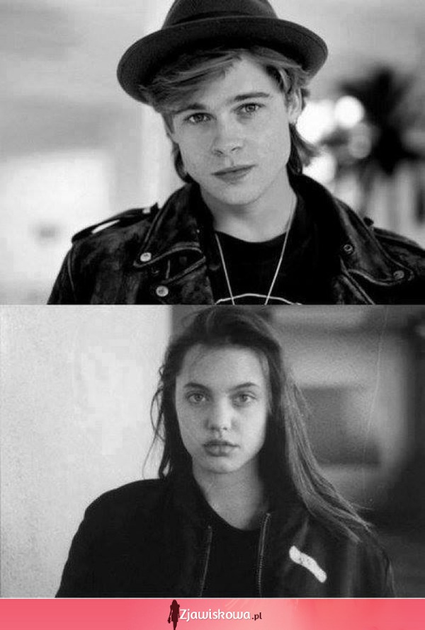 Młoda Angelina i Brad