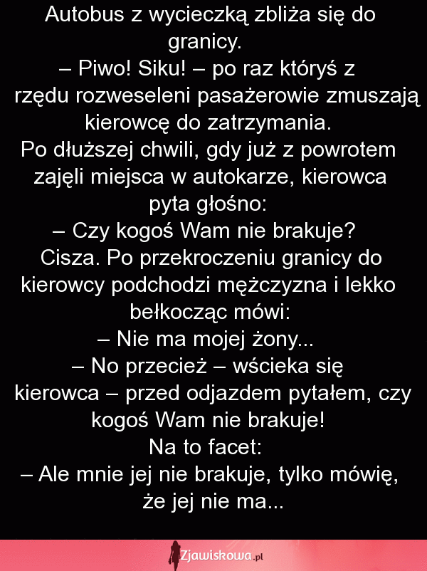 Zostawił żonę na przystanku... Ale przynajmniej jest szczery - to się ceni! :D