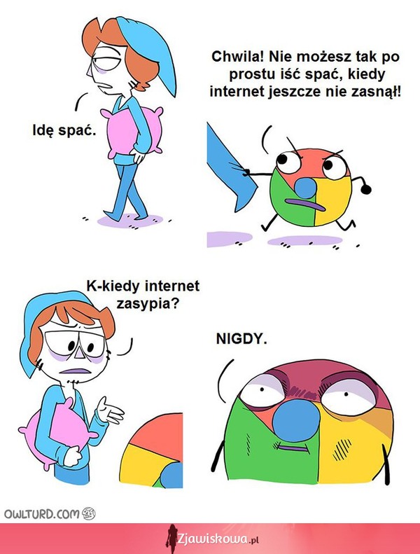 Tak to właśnie wygląda, gdy próbujesz pójść spać...