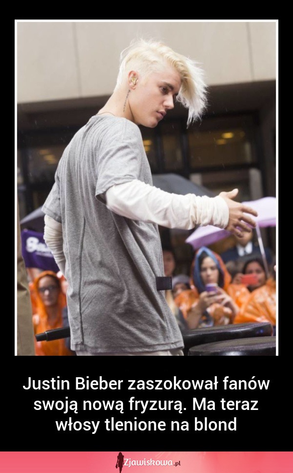 FUUUJ! Justin Bieber ma nową fruzurę! Włosy tlenione na blond...