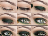 Smokey eyem for green eyes :3