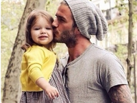 Beckham z córeczką- słodko