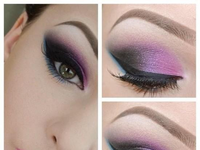 Fioletowy make up
