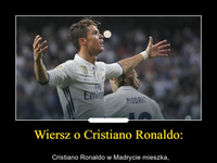 Wiersz o Cristiano Ronaldo...